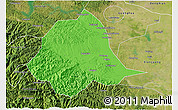 Political 3D Map of Gucheng, satellite outside