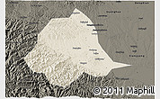 Shaded Relief 3D Map of Gucheng, darken