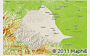 Shaded Relief 3D Map of Gucheng, physical outside