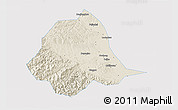 Shaded Relief 3D Map of Gucheng, single color outside
