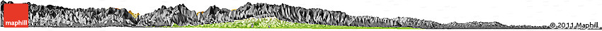 Physical Horizon Map of Gucheng, darken, desaturated