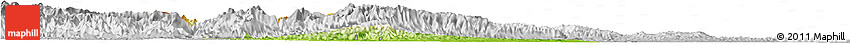 Physical Horizon Map of Gucheng, lighten, desaturated