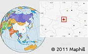 Political Location Map of Gucheng, highlighted country