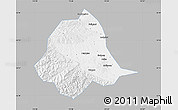 Gray Map of Gucheng, single color outside