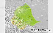 Physical Map of Gucheng, lighten, desaturated