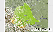 Physical Map of Gucheng, semi-desaturated