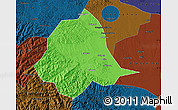 Political Map of Gucheng, darken