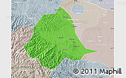 Political Map of Gucheng, lighten, semi-desaturated