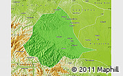 Political Map of Gucheng, physical outside