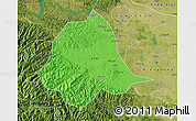 Political Map of Gucheng, satellite outside