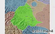 Political Map of Gucheng, semi-desaturated