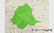 Political Map of Gucheng, shaded relief outside
