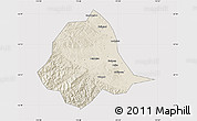 Shaded Relief Map of Gucheng, cropped outside