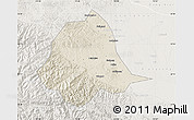 Shaded Relief Map of Gucheng, lighten