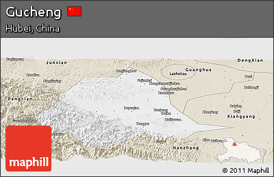 Classic Style Panoramic Map of Gucheng