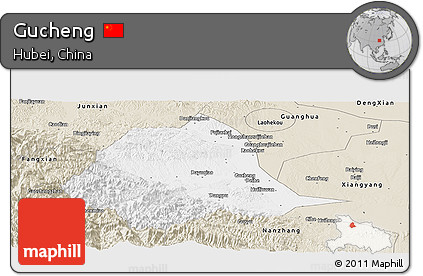 Classic Style Panoramic Map of Gucheng