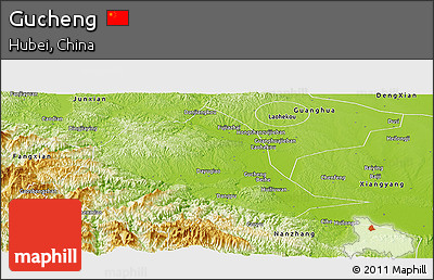Physical Panoramic Map of Gucheng