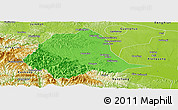Political Panoramic Map of Gucheng, physical outside