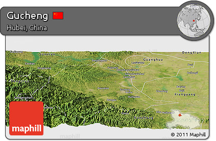 Satellite Panoramic Map of Gucheng