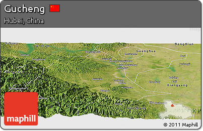 Satellite Panoramic Map of Gucheng