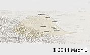 Shaded Relief Panoramic Map of Gucheng, lighten