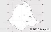 Silver Style Simple Map of Gucheng, cropped outside