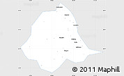 Silver Style Simple Map of Gucheng, single color outside