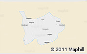 Classic Style 3D Map of Hanchuan, single color outside