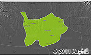 Physical 3D Map of Hanchuan, darken, desaturated