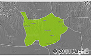 Physical 3D Map of Hanchuan, desaturated