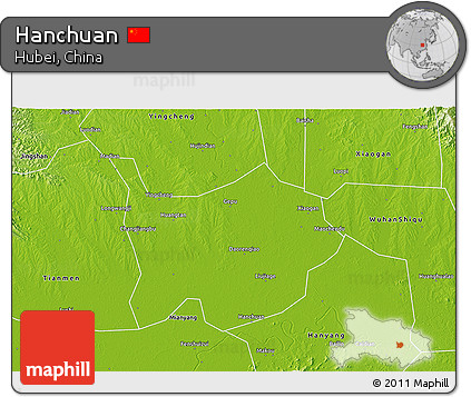 Physical 3D Map of Hanchuan