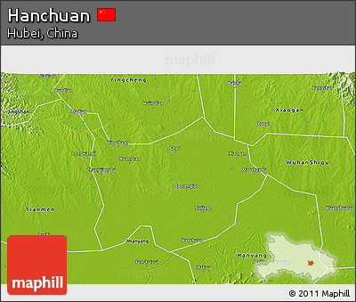 Physical 3D Map of Hanchuan