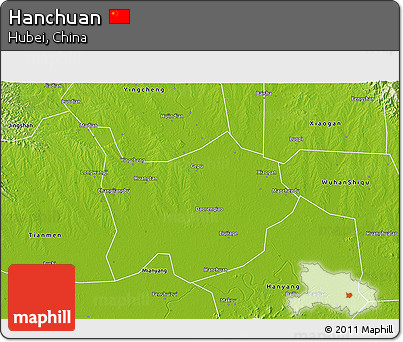 Physical 3D Map of Hanchuan