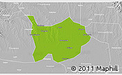 Physical 3D Map of Hanchuan, lighten, desaturated