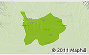 Physical 3D Map of Hanchuan, lighten