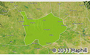 Physical 3D Map of Hanchuan, satellite outside