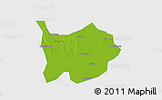 Physical 3D Map of Hanchuan, single color outside