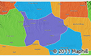 Political 3D Map of Hanchuan