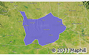Political 3D Map of Hanchuan, satellite outside