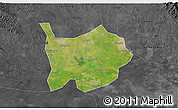 Satellite 3D Map of Hanchuan, darken, desaturated