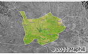 Satellite 3D Map of Hanchuan, desaturated