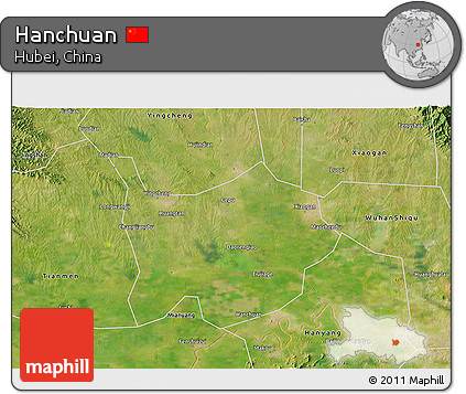 Satellite 3D Map of Hanchuan