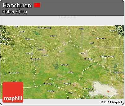 Satellite 3D Map of Hanchuan