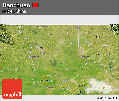 Satellite 3D Map of Hanchuan