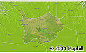 Satellite 3D Map of Hanchuan, physical outside
