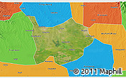 Satellite 3D Map of Hanchuan, political outside