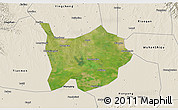 Satellite 3D Map of Hanchuan, shaded relief outside