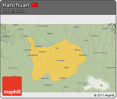 Savanna Style 3D Map of Hanchuan
