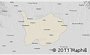 Shaded Relief 3D Map of Hanchuan, desaturated