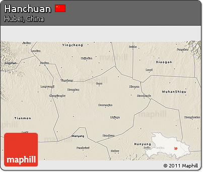Shaded Relief 3D Map of Hanchuan